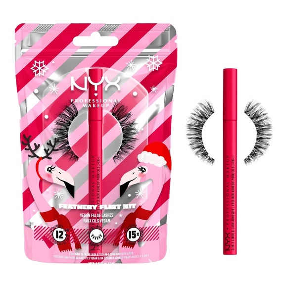 NYX Feathery Flirt Kit - Pink and Black - Picture 3 of 3